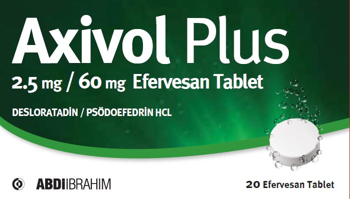 Axivol Plus 2.5 mg / 60 mg Efervesan Tablet