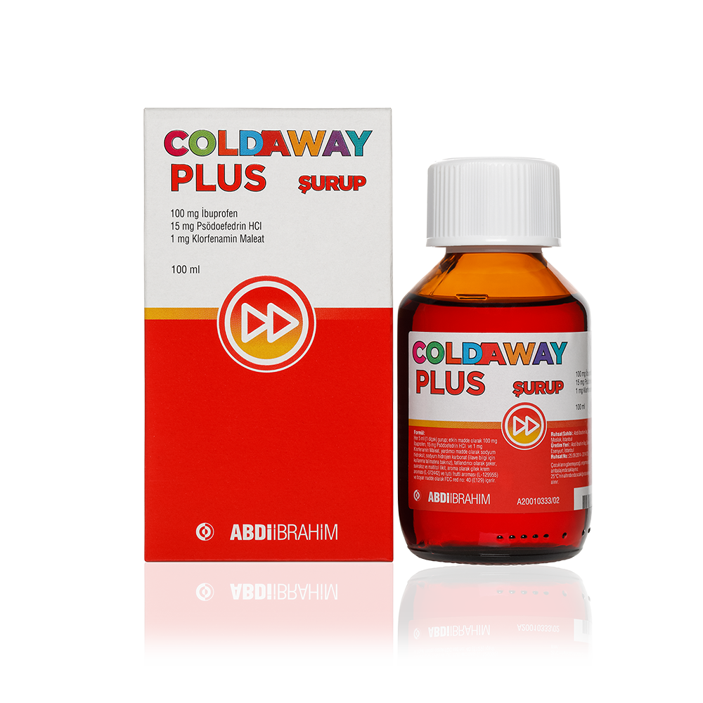 Coldaway Plus 100 mg+15 mg+1 mg/5 ml Şurup