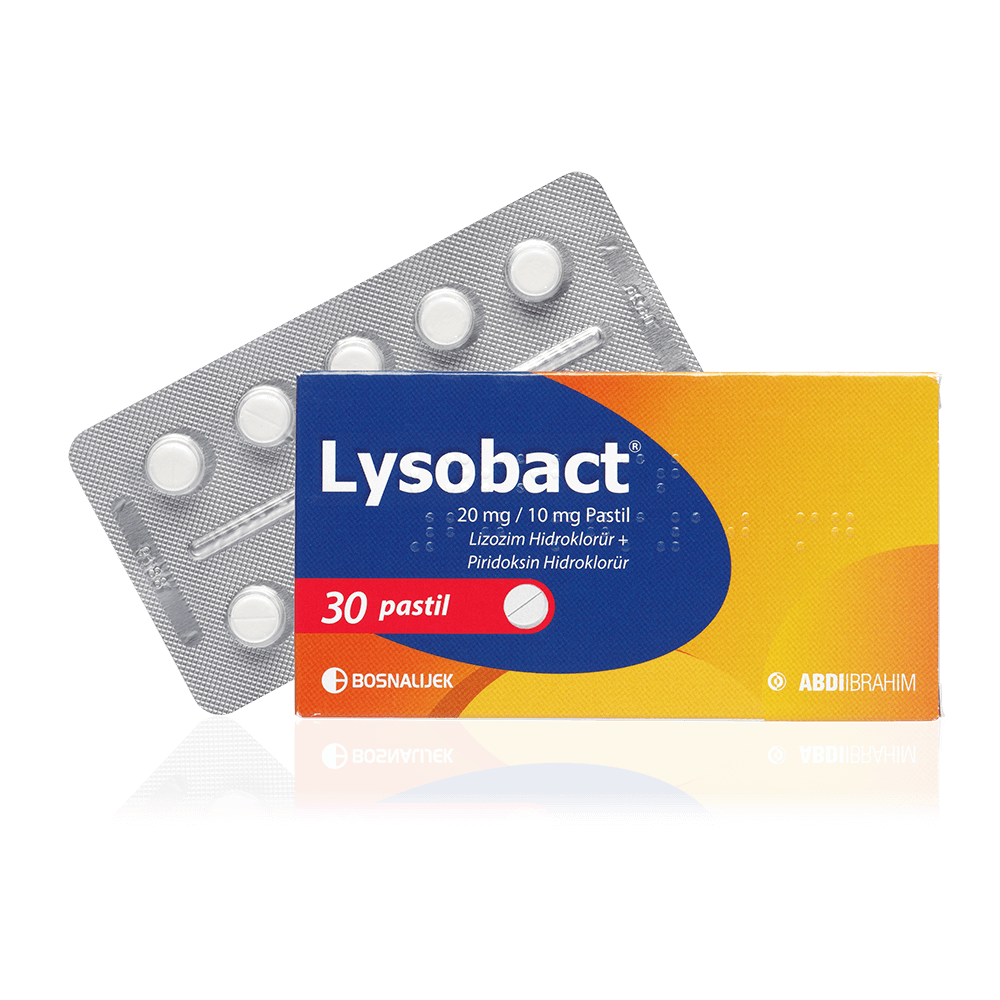 Lysobact Lizozim & Piridoksin Hidroklorür 30 Pastil