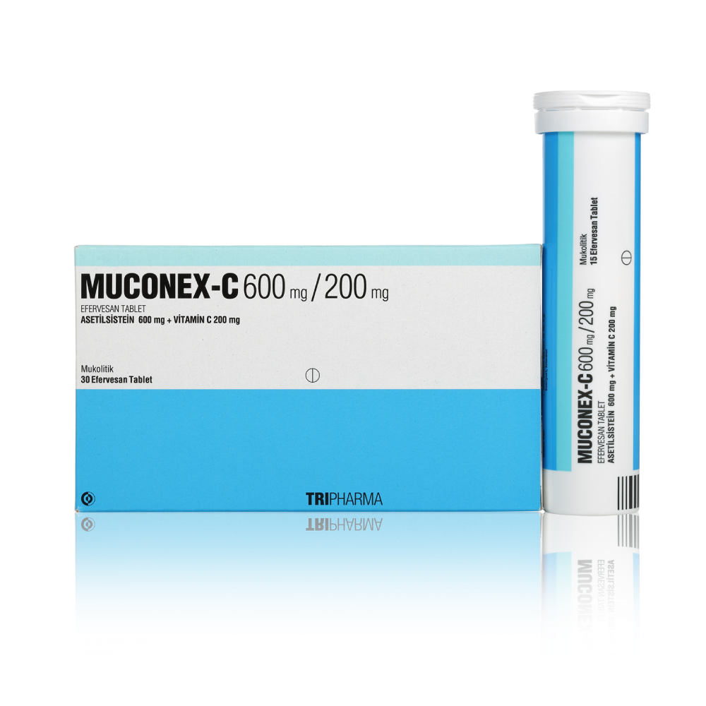 Muconex-C 600 mg/ 200 mg Efervesan Tablet