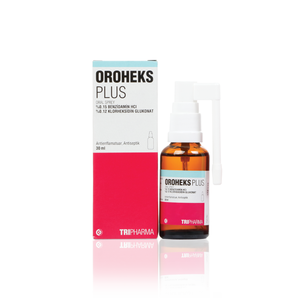 OROHEKS PLUS %0.15 + %0.12 Oral Sprey, Çözelti