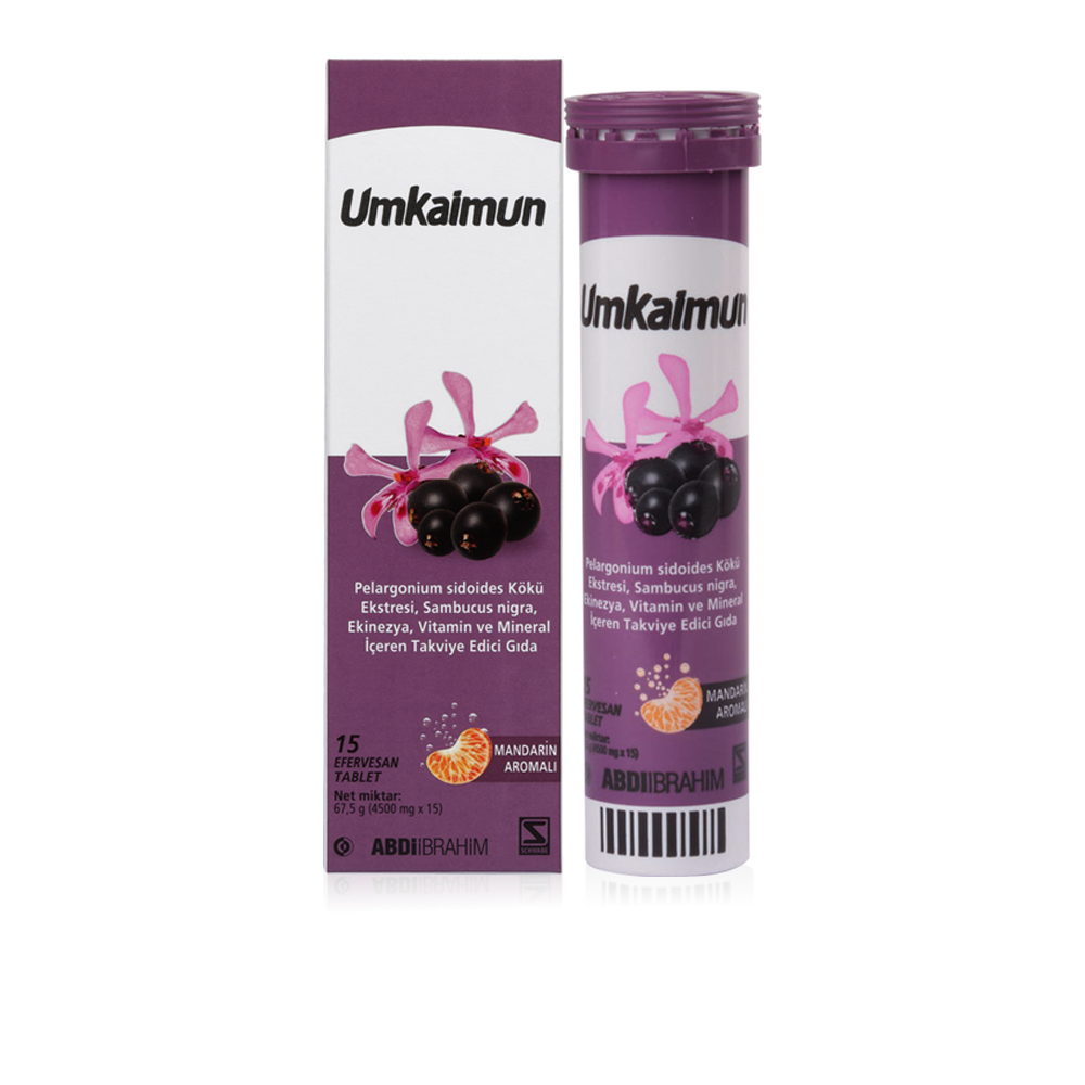 Umkaimun Kara Mürver & Afrika Sardunyası Vitamin Efervesan 15 Tablet