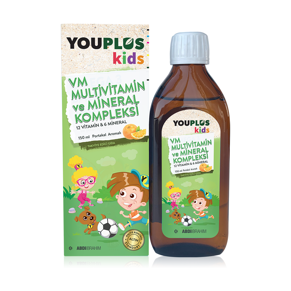 Youplus Kids Multivitamin ve Mineral Kompleksi Şurup 150 ML