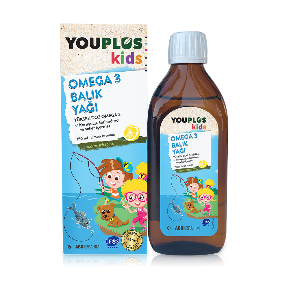 Youplus Kids Omega 3 Balık Yağı Şurup 150 ML